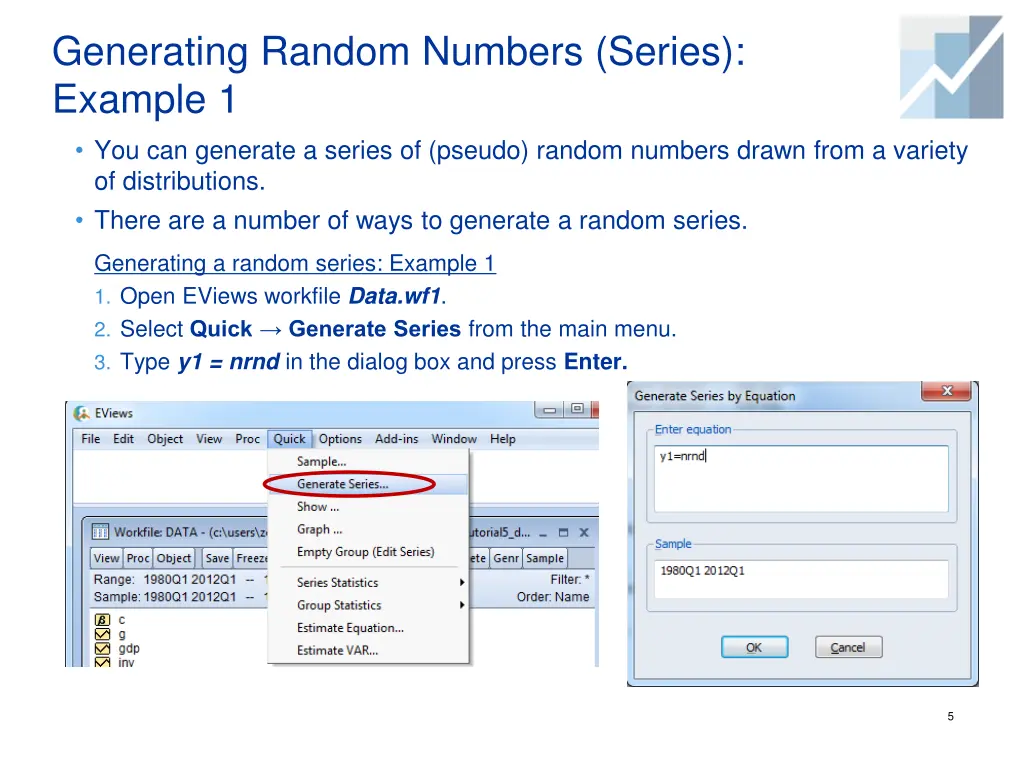 generating random numbers series example 1