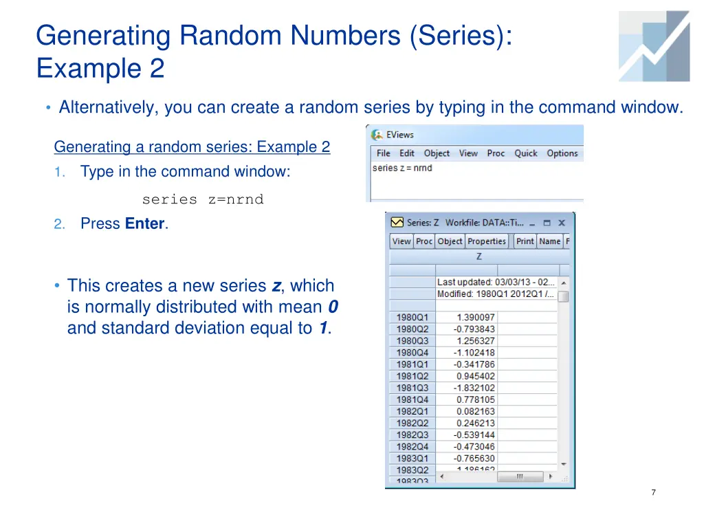 generating random numbers series example 2