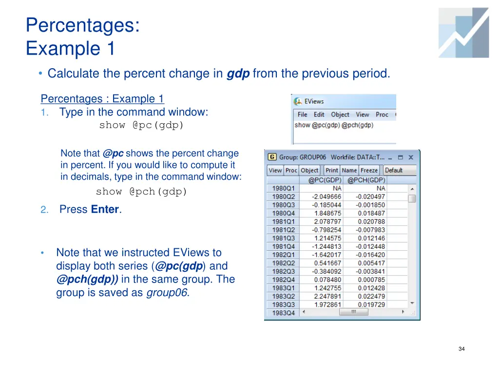 percentages example 1