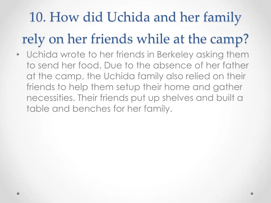 10 how did uchida and her family