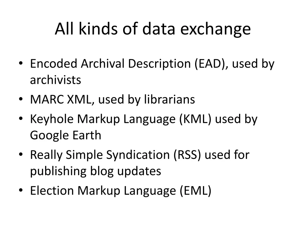 all kinds of data exchange