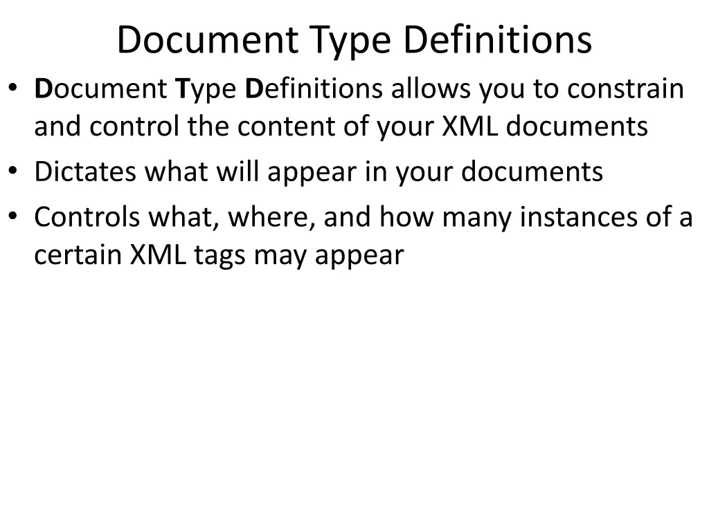 document type definitions d ocument