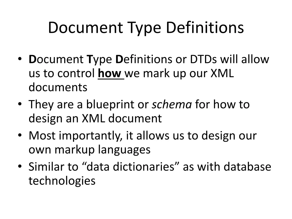 document type definitions