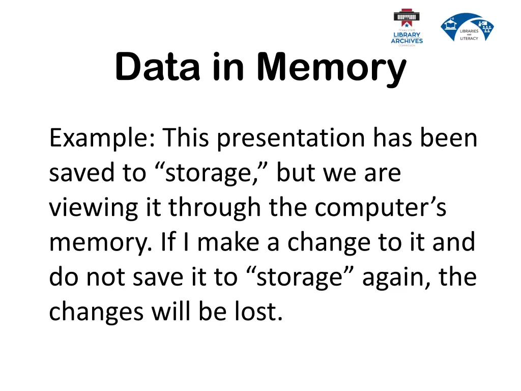 data in memory 2