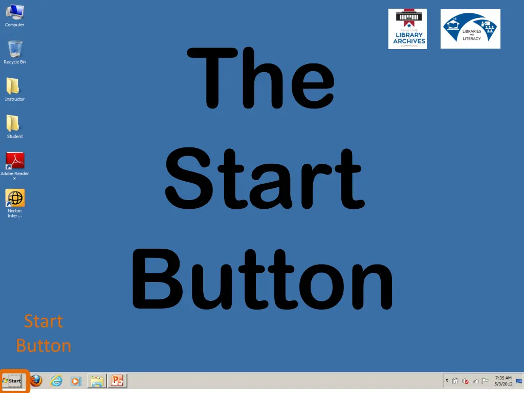 the start button