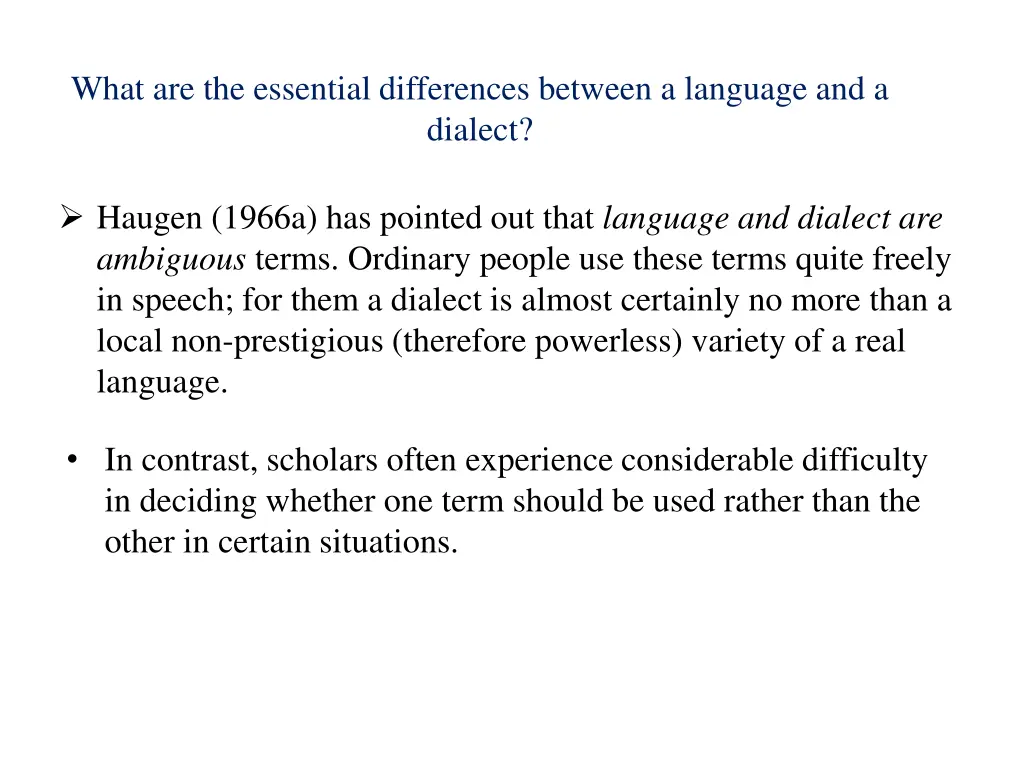 what are the essential differences between