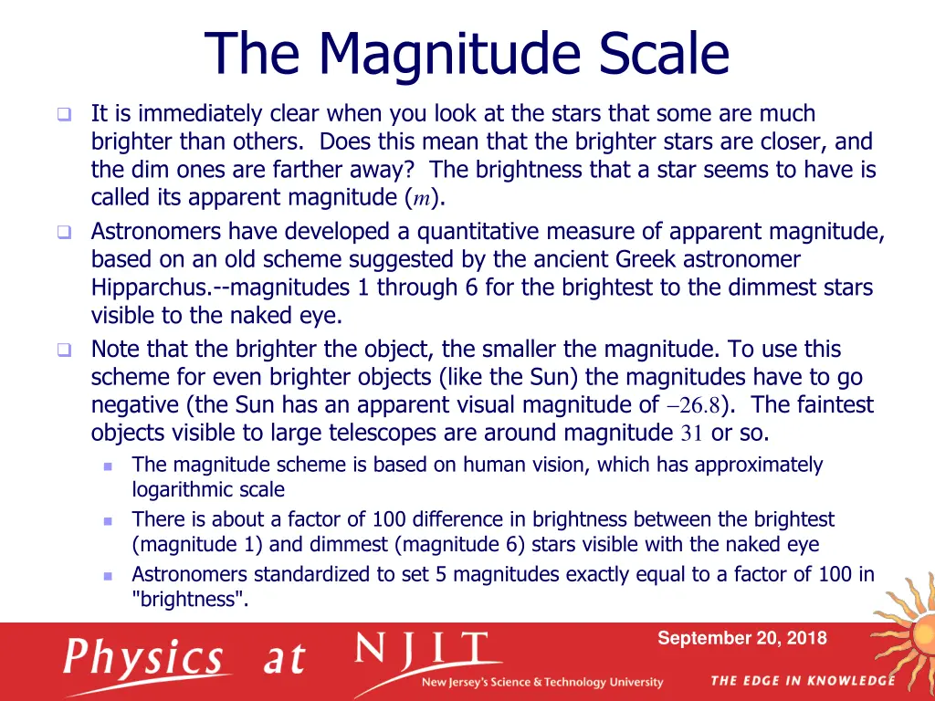 the magnitude scale