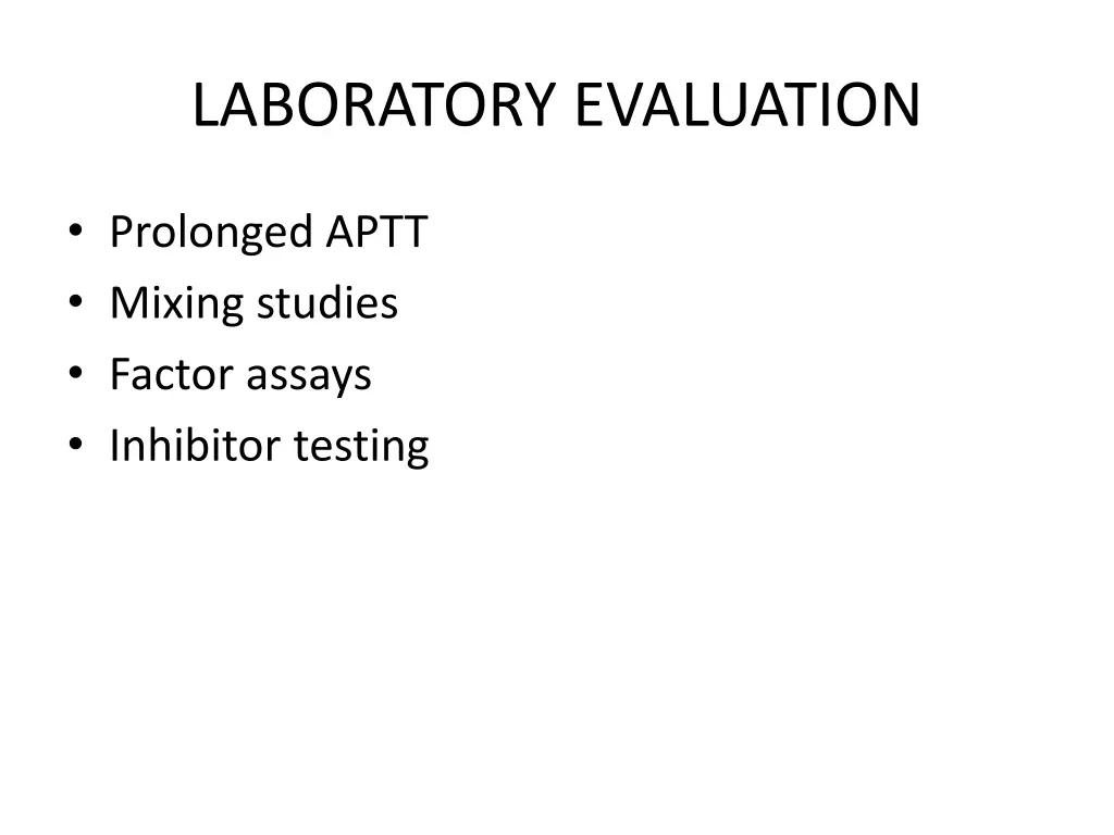 laboratory evaluation