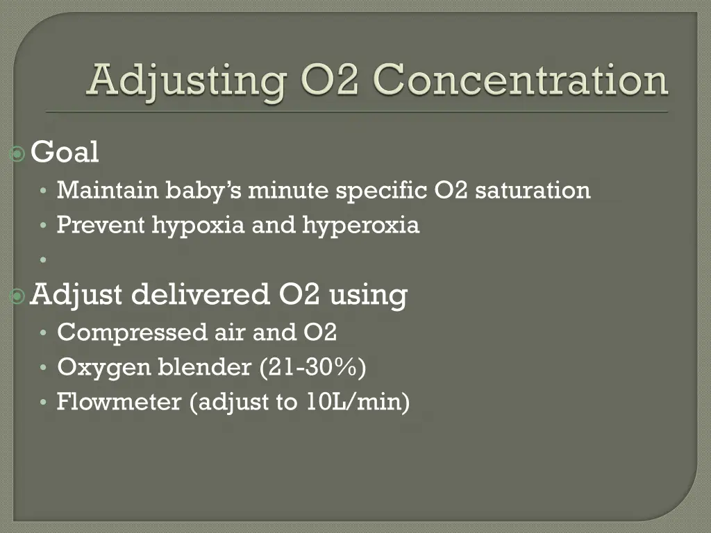 goal maintain baby s minute specific