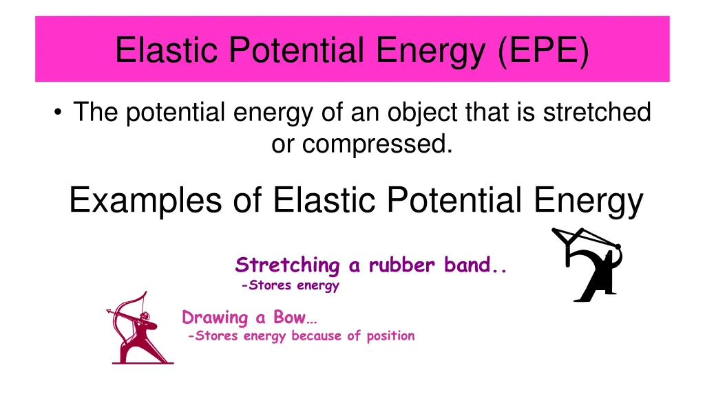 elastic potential energy epe