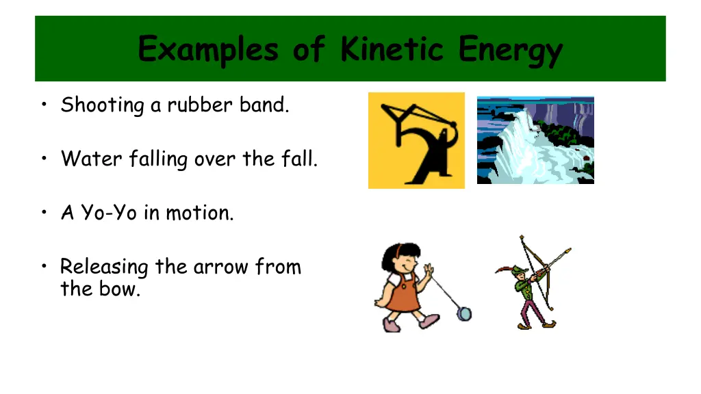 examples of kinetic energy