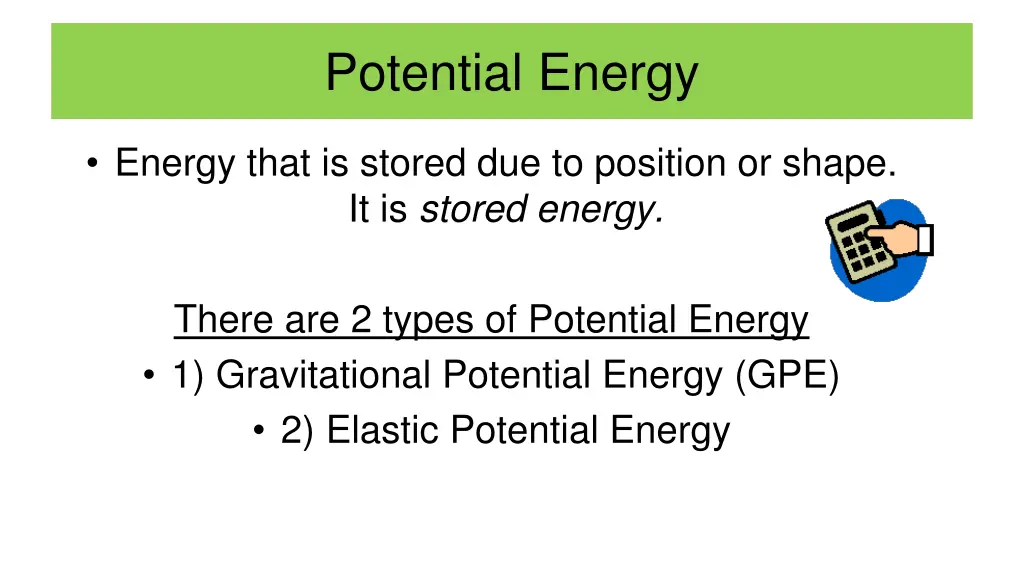 potential energy