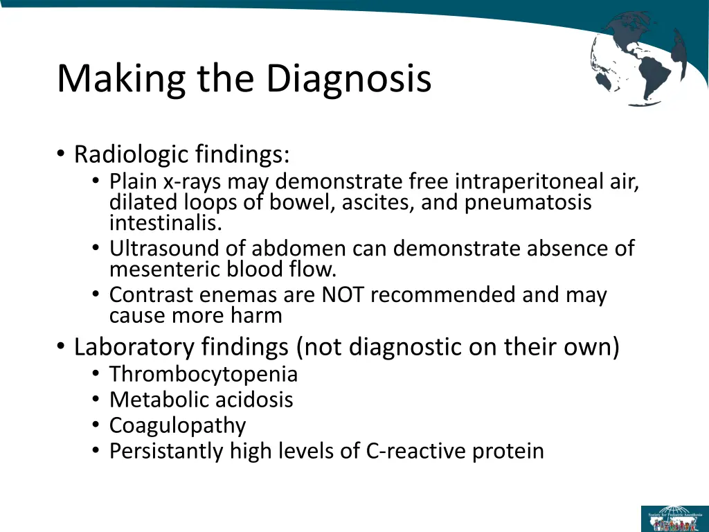 making the diagnosis