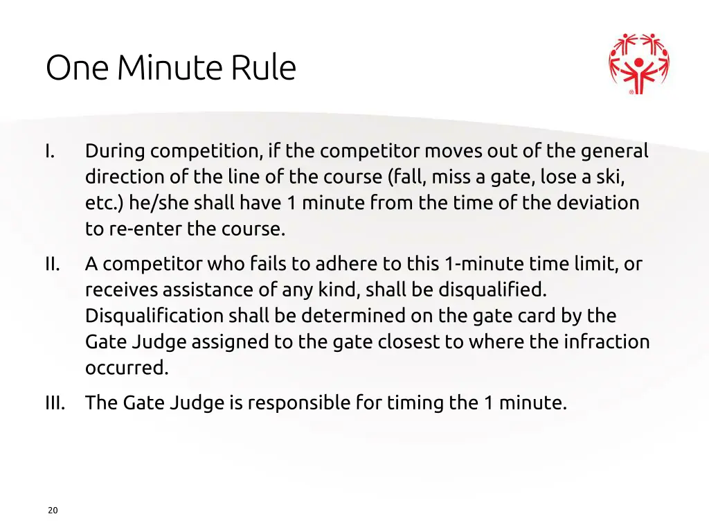 one minute rule