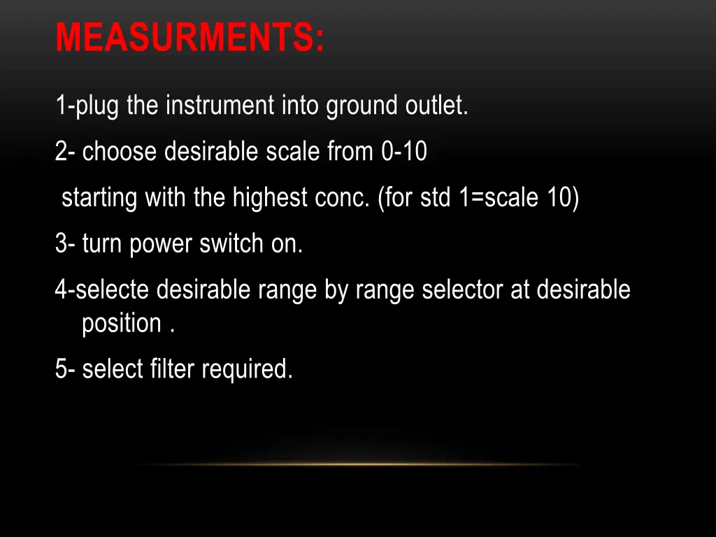 measurments