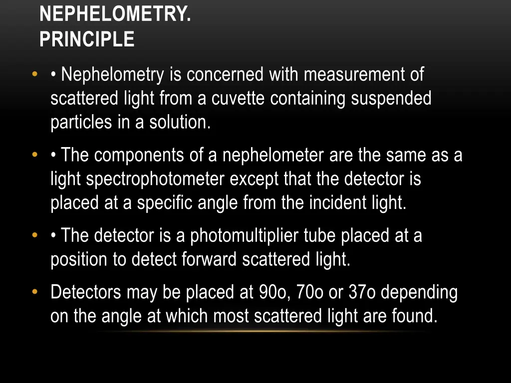 nephelometry principle