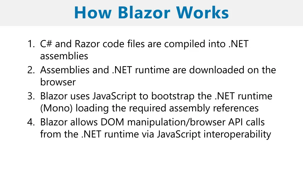 how blazor works