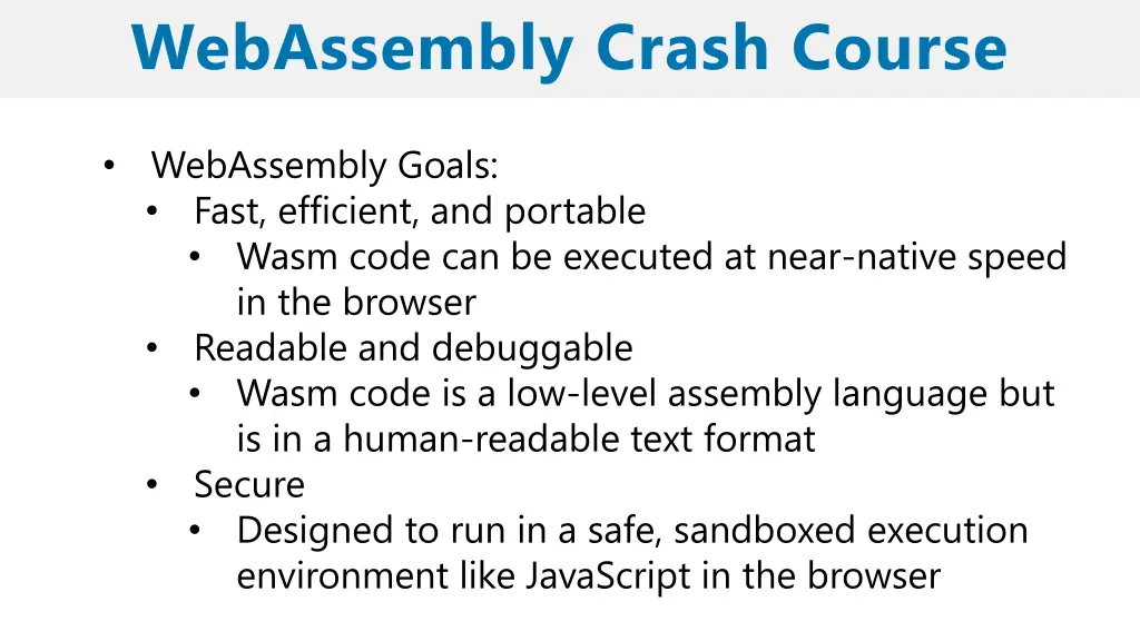 webassembly crash course 1