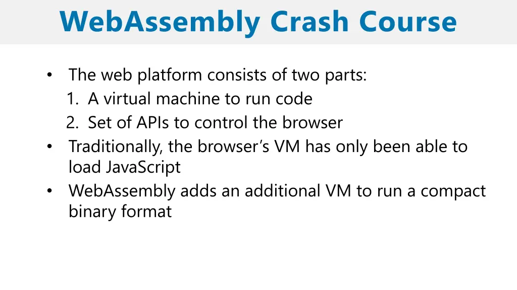 webassembly crash course 2