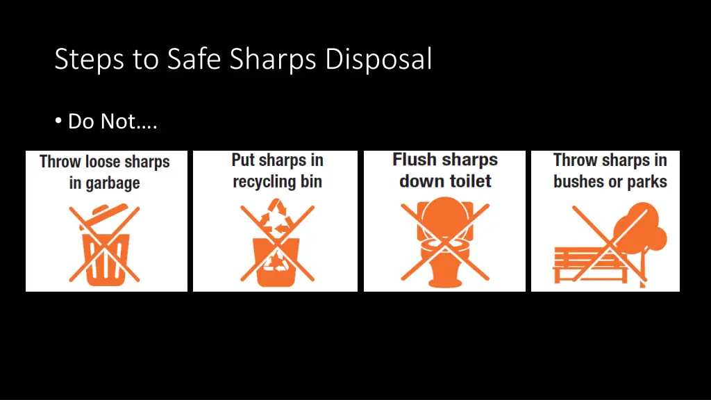 steps to safe sharps disposal