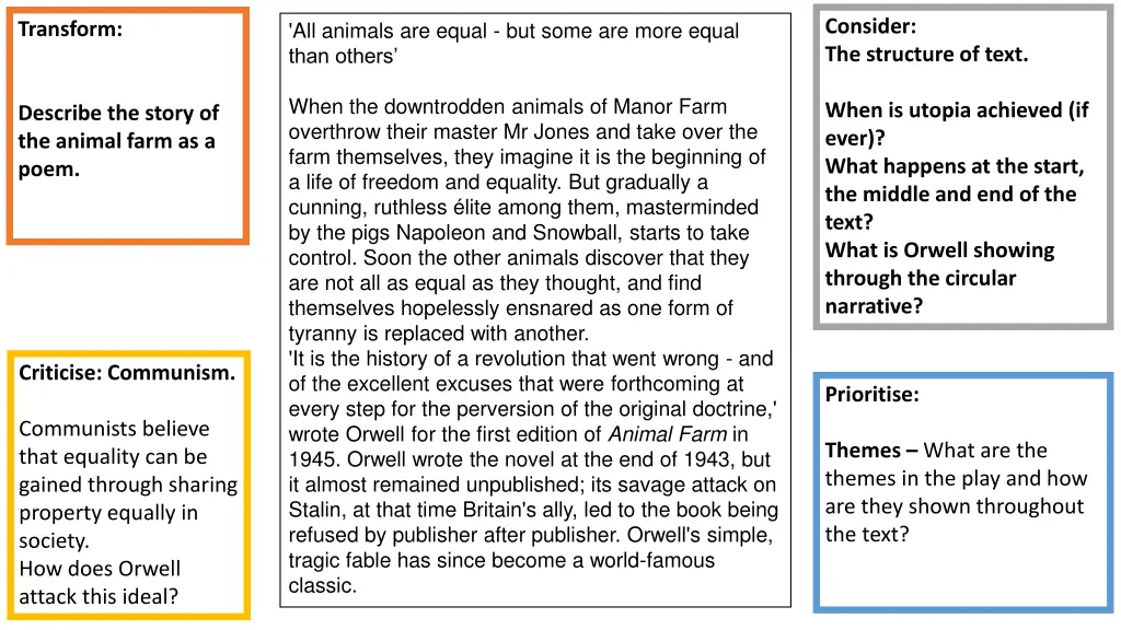 consider the structure of text