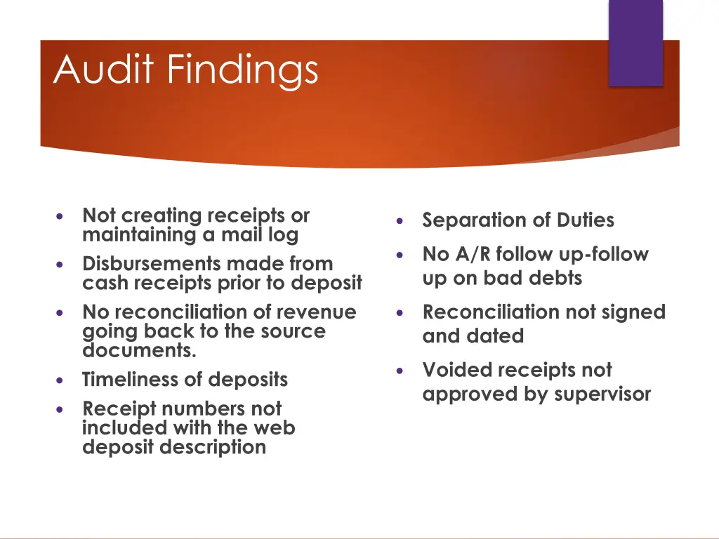 audit findings