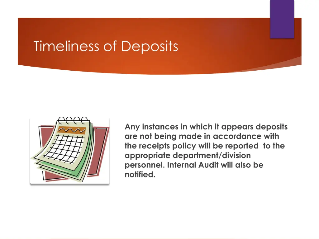 timeliness of deposits 1