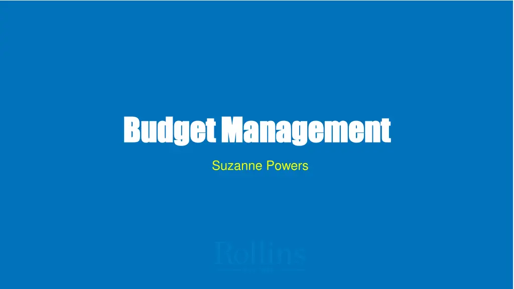 budget management budget management