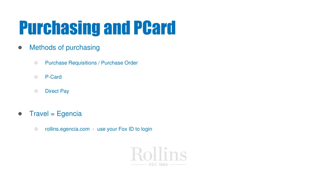 purchasing and pcard