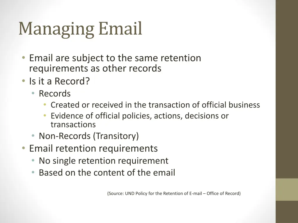 managing email