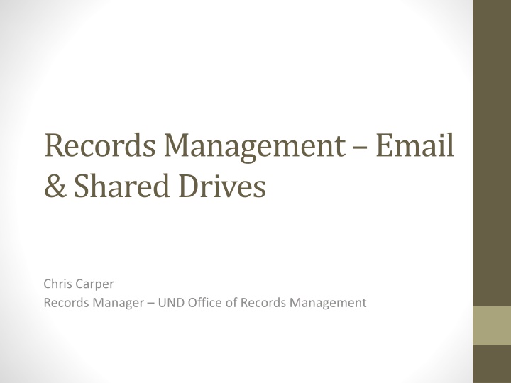 records management email shared drives