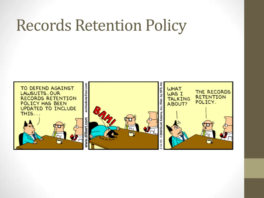 records retention policy