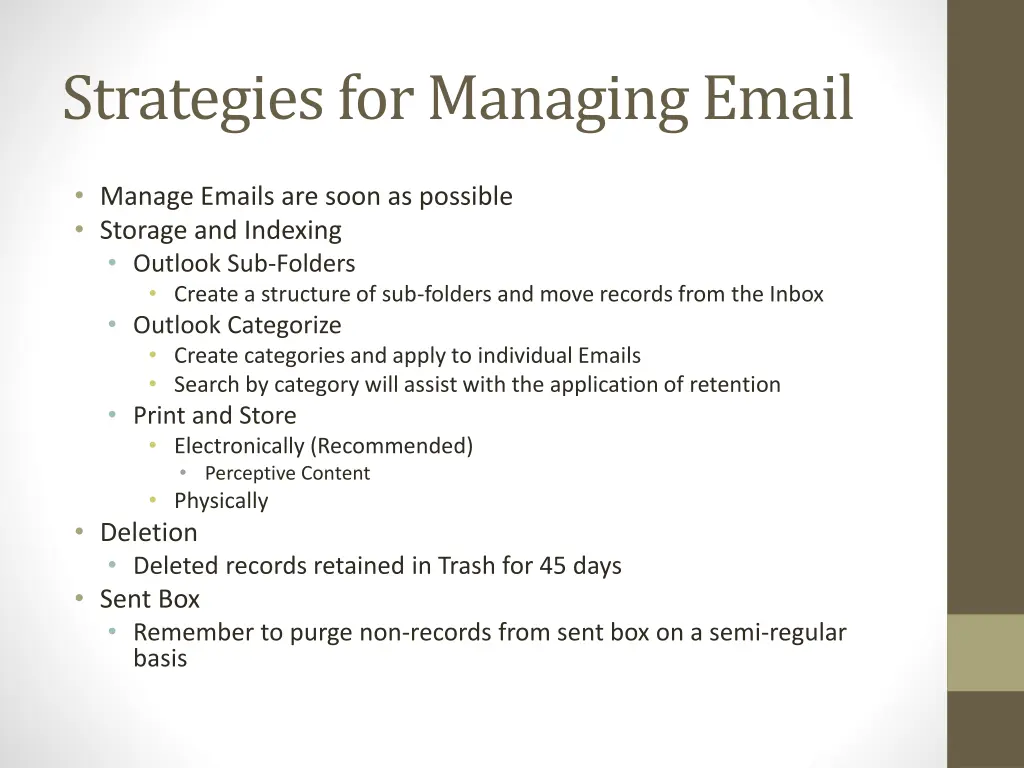 strategies for managing email