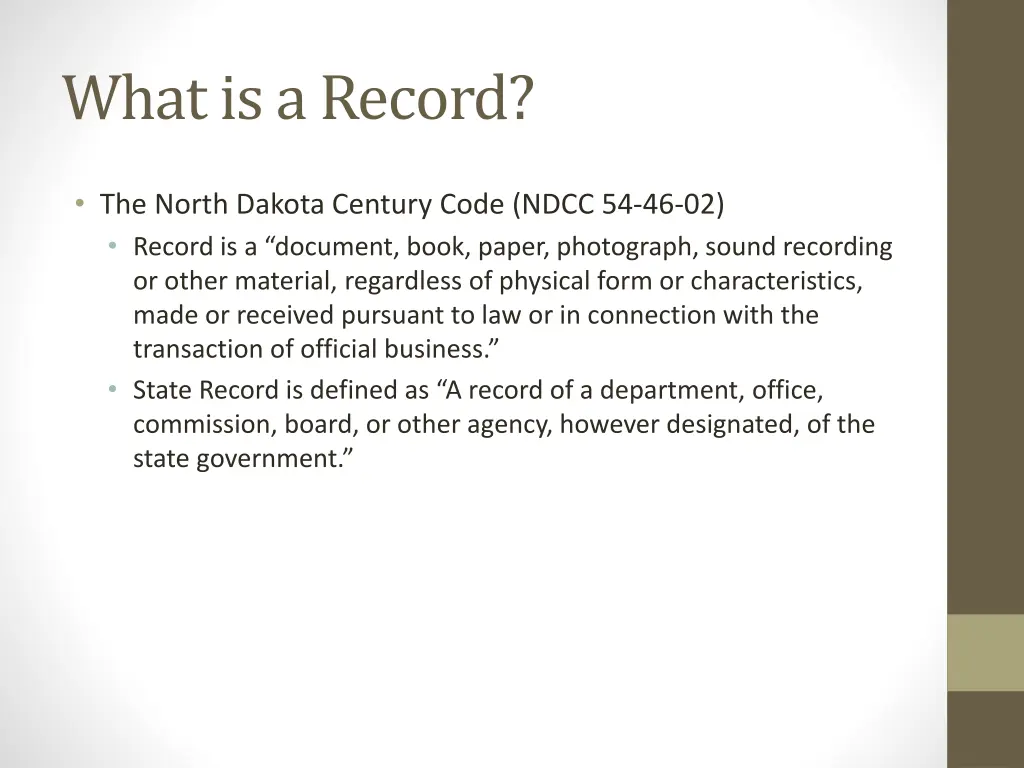 what is a record