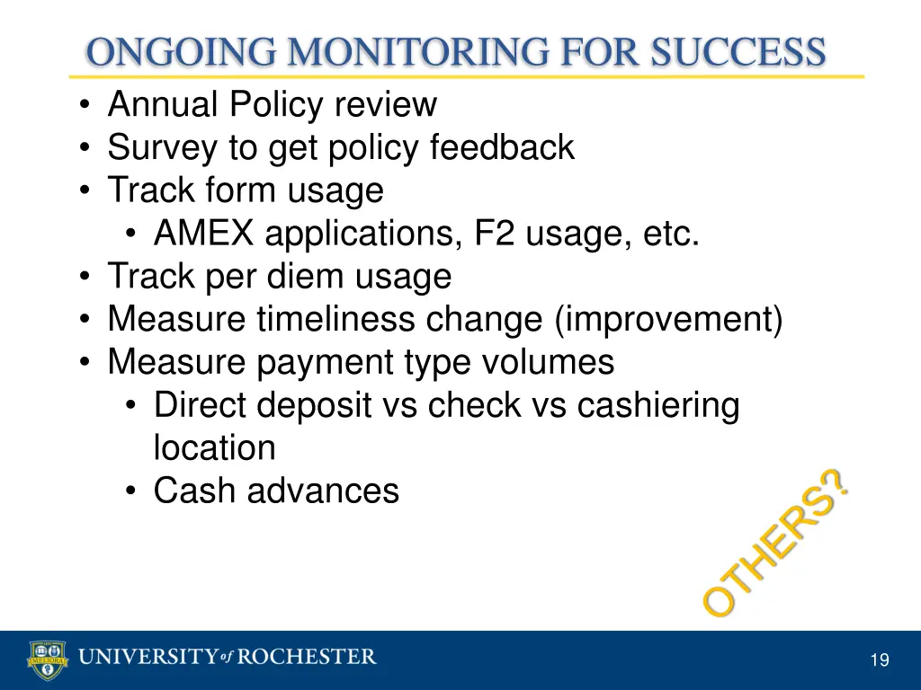 ongoing monitoring for success annual policy