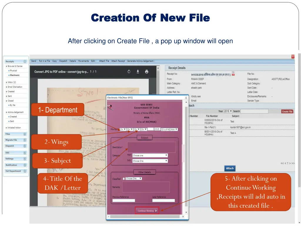 creation of new file creation of new file