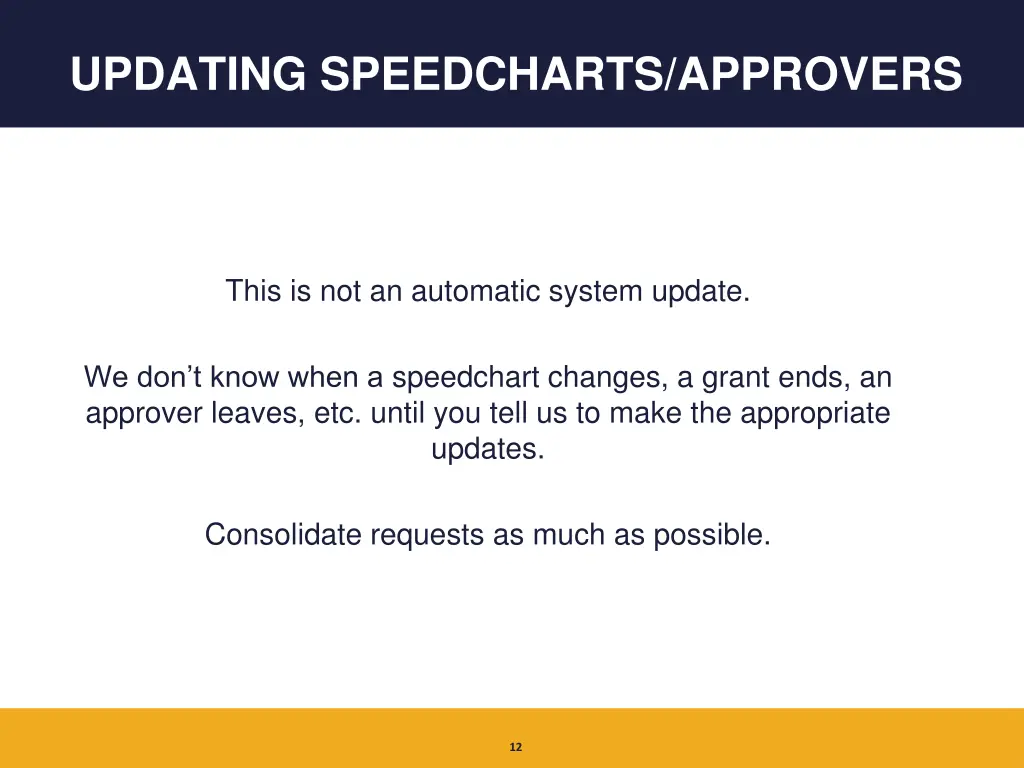 updating speedcharts approvers