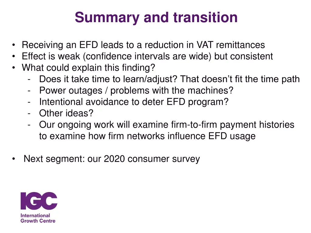 summary and transition