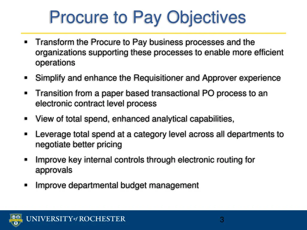 procure to pay objectives