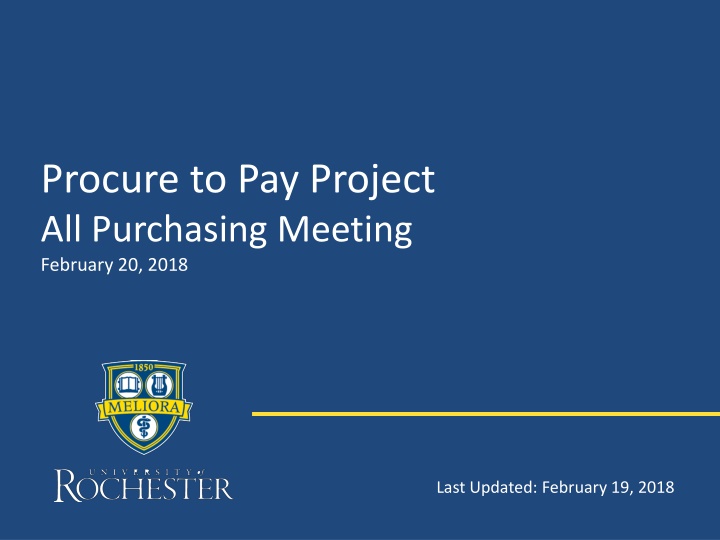 procure to pay project all purchasing meeting