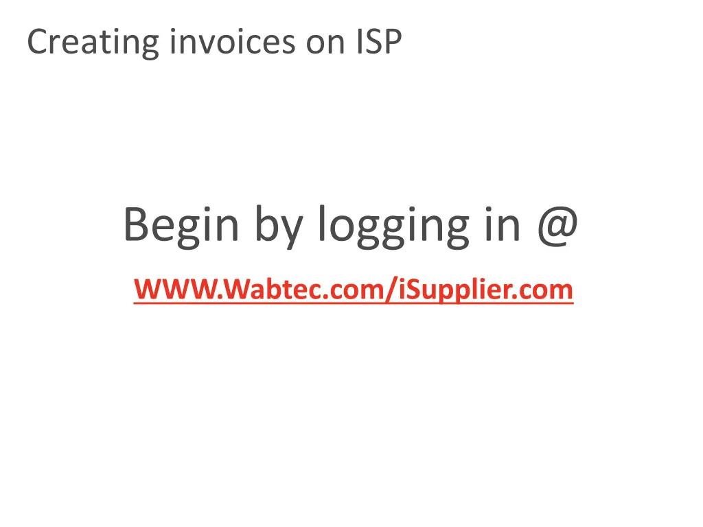 creating invoices on isp