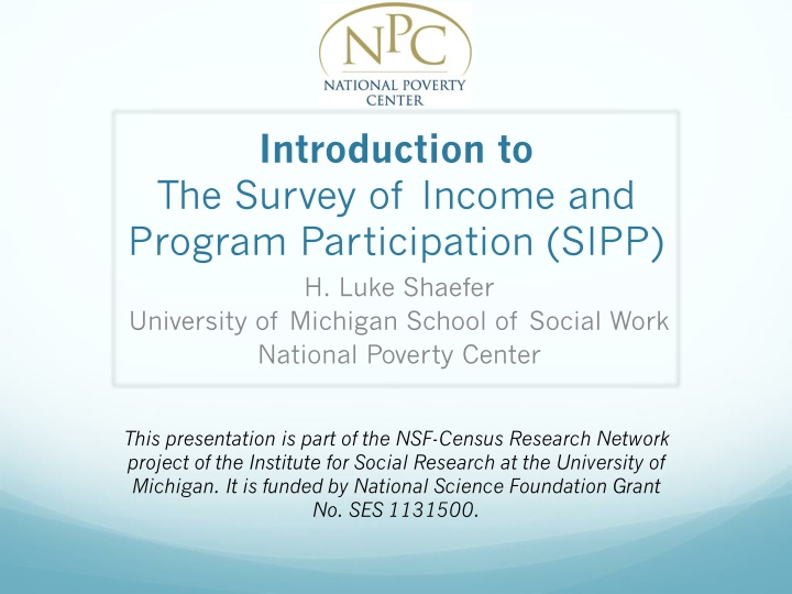 introduction to the survey of income and program