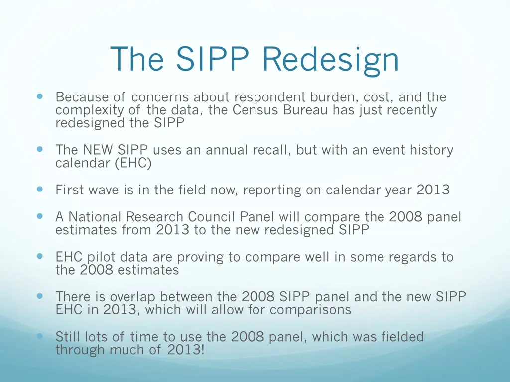 the sipp redesign