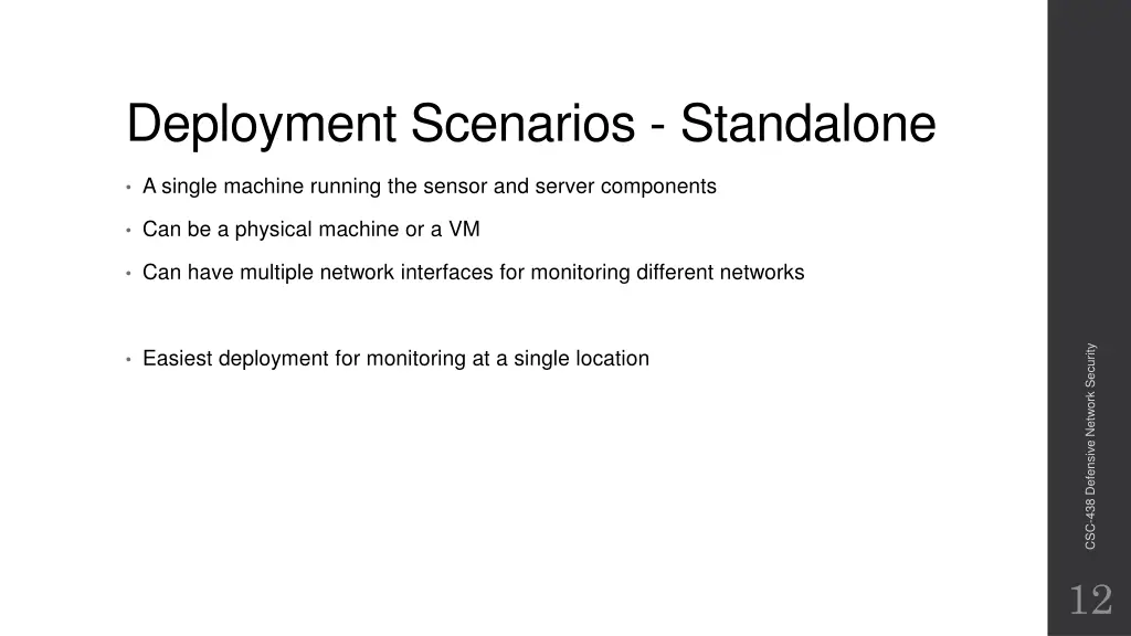 deployment scenarios standalone