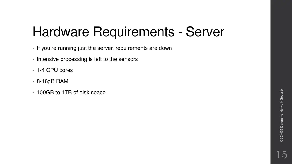 hardware requirements server