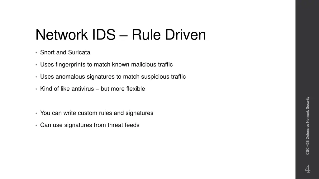 network ids rule driven