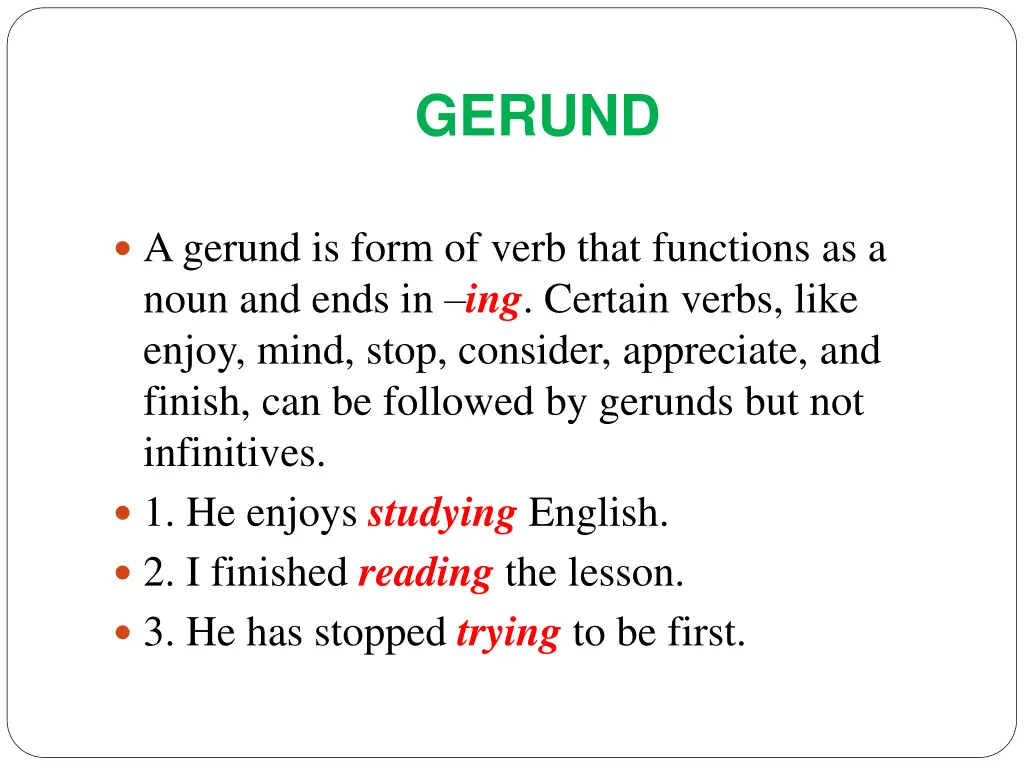 gerund