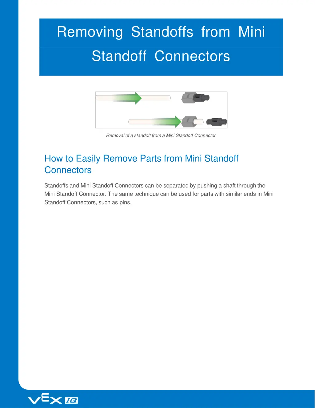 removing standoffs from mini