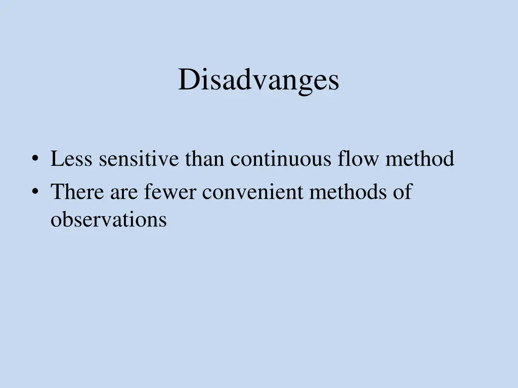 disadvanges