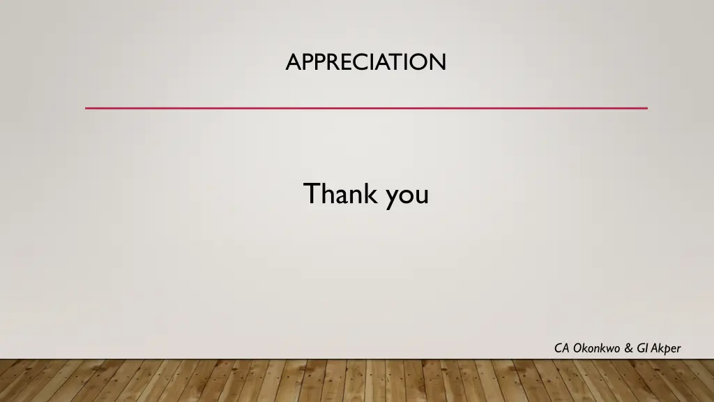 appreciation